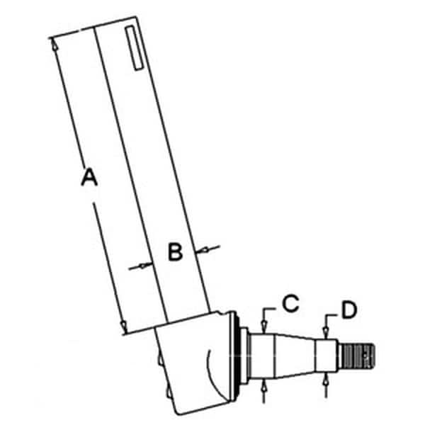 Right Hand Spindle Fits Massey Ferguson Tractor 375 383 390 390T 393
